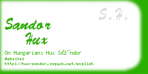sandor hux business card